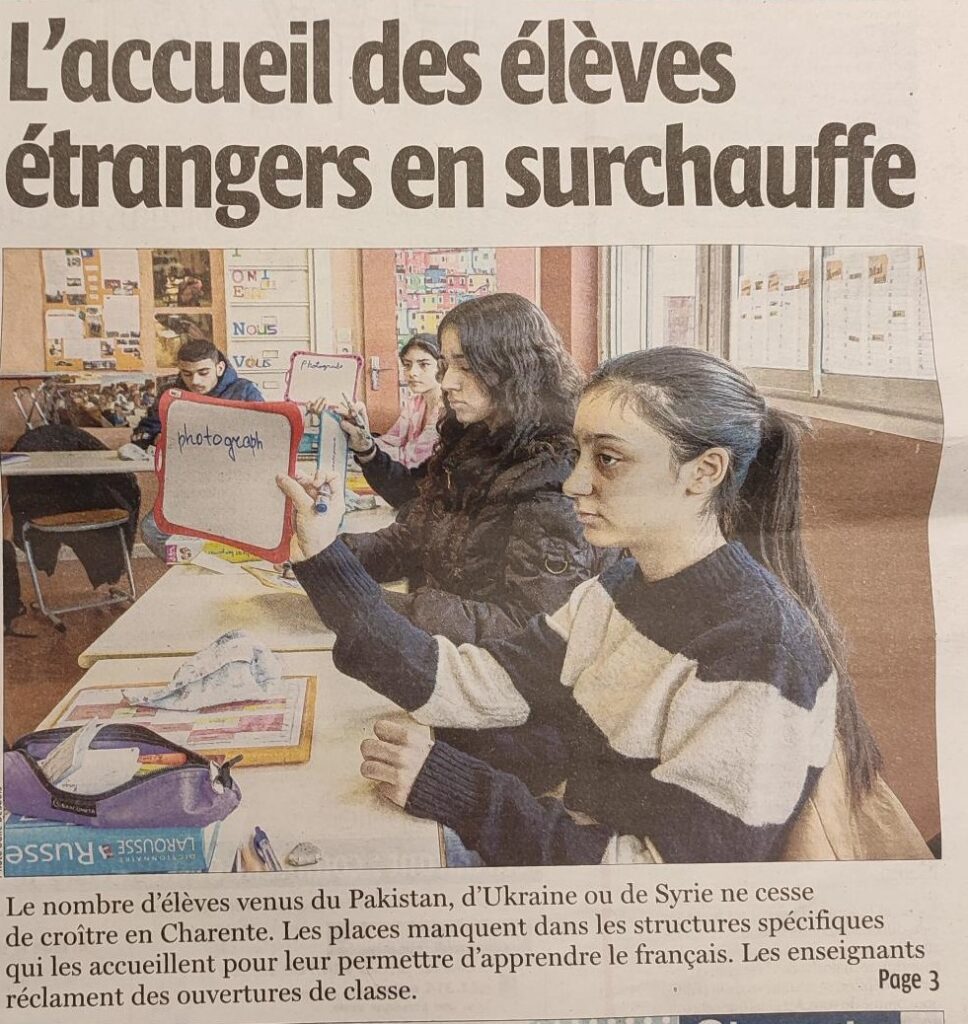 La Charente Libre du 17/01/23 Titre