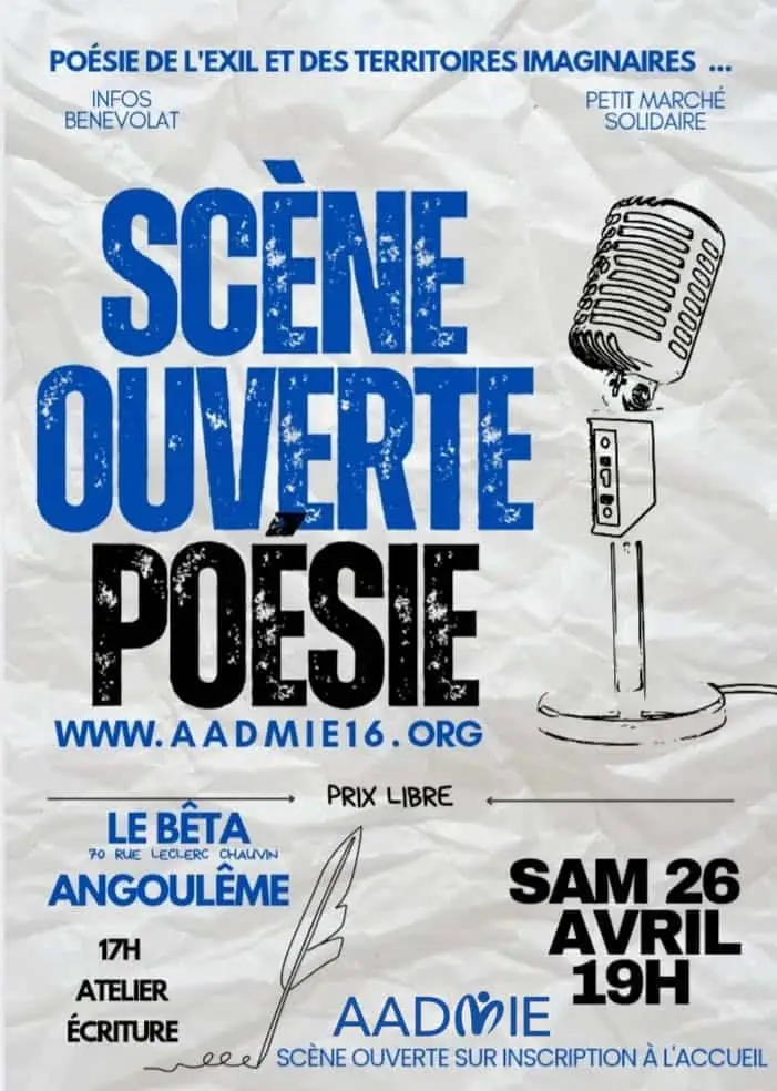 Lire la suite à propos de l’article Scène ouverte poésie le 26 avril